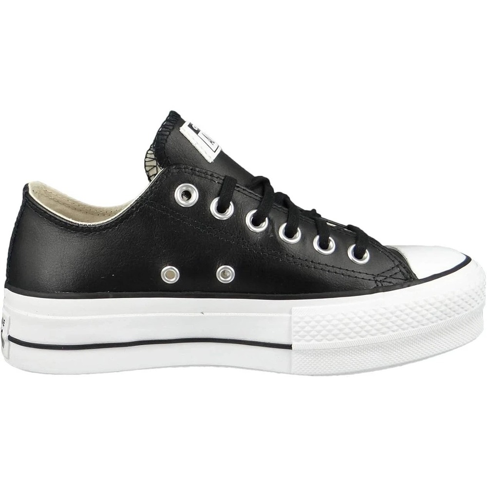 Womens Size 5.5 Converse CTAS Lift Ox Black/White Leather Shoes Sneaker 561681C